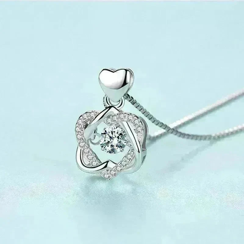 Girls star love fashion rhinestone Pearl Silver necklace for Women - EX-STOCK CANADA