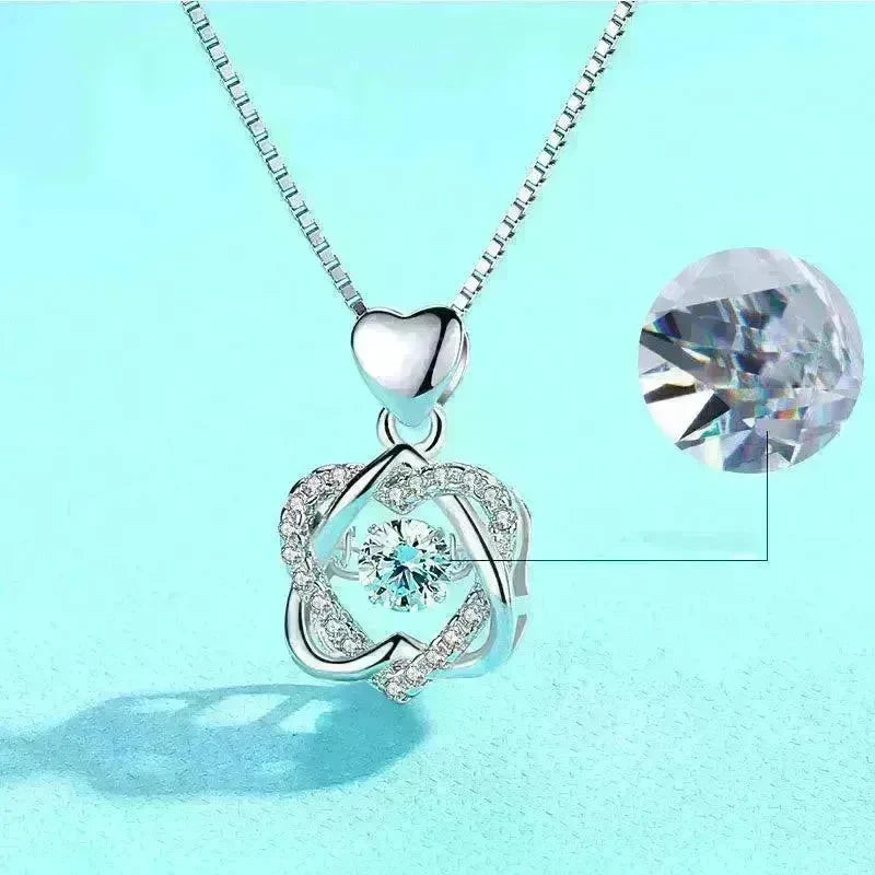Girls star love fashion rhinestone Pearl Silver necklace for Women - EX-STOCK CANADA