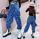 Girls' Suit Western Style Big Kids Autumn Loose Jeans Big Kids Long-sleeved Bottoming Shirt - EX-STOCK CANADA