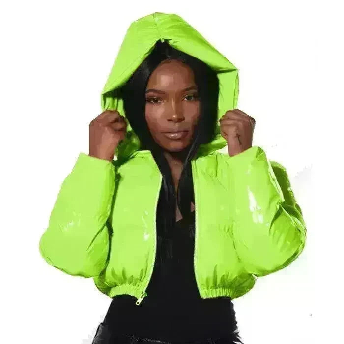 Glossy Bread Coat Down Cotton Jacket - EX-STOCK CANADA