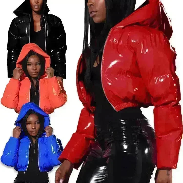 Glossy Bread Coat Down Cotton Jacket - EX-STOCK CANADA