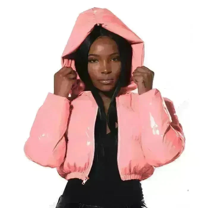 Glossy Bread Coat Down Cotton Jacket - EX-STOCK CANADA