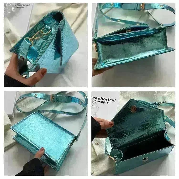 Glossy Stone Pattern Shoulder Crossbody HandBag - EX-STOCK CANADA