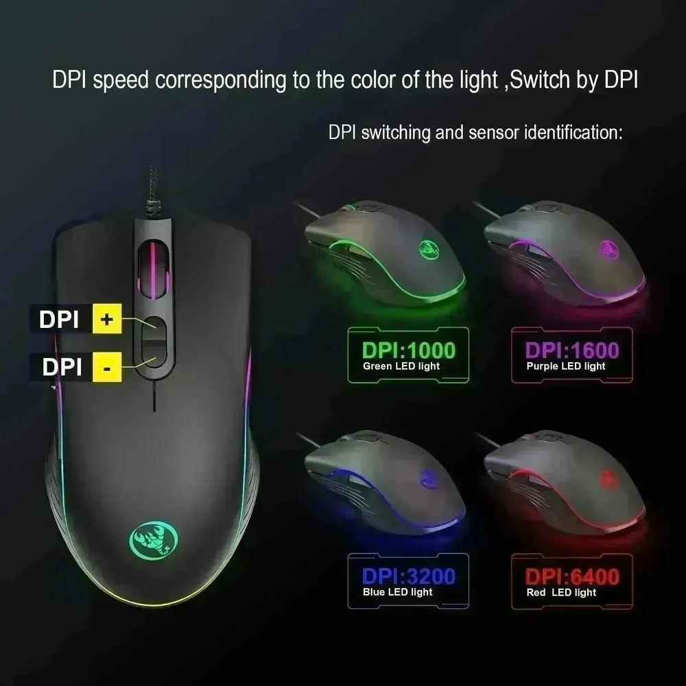 Glowing Gaming Mouse Gaming Wired Mouse - EX-STOCK CANADA