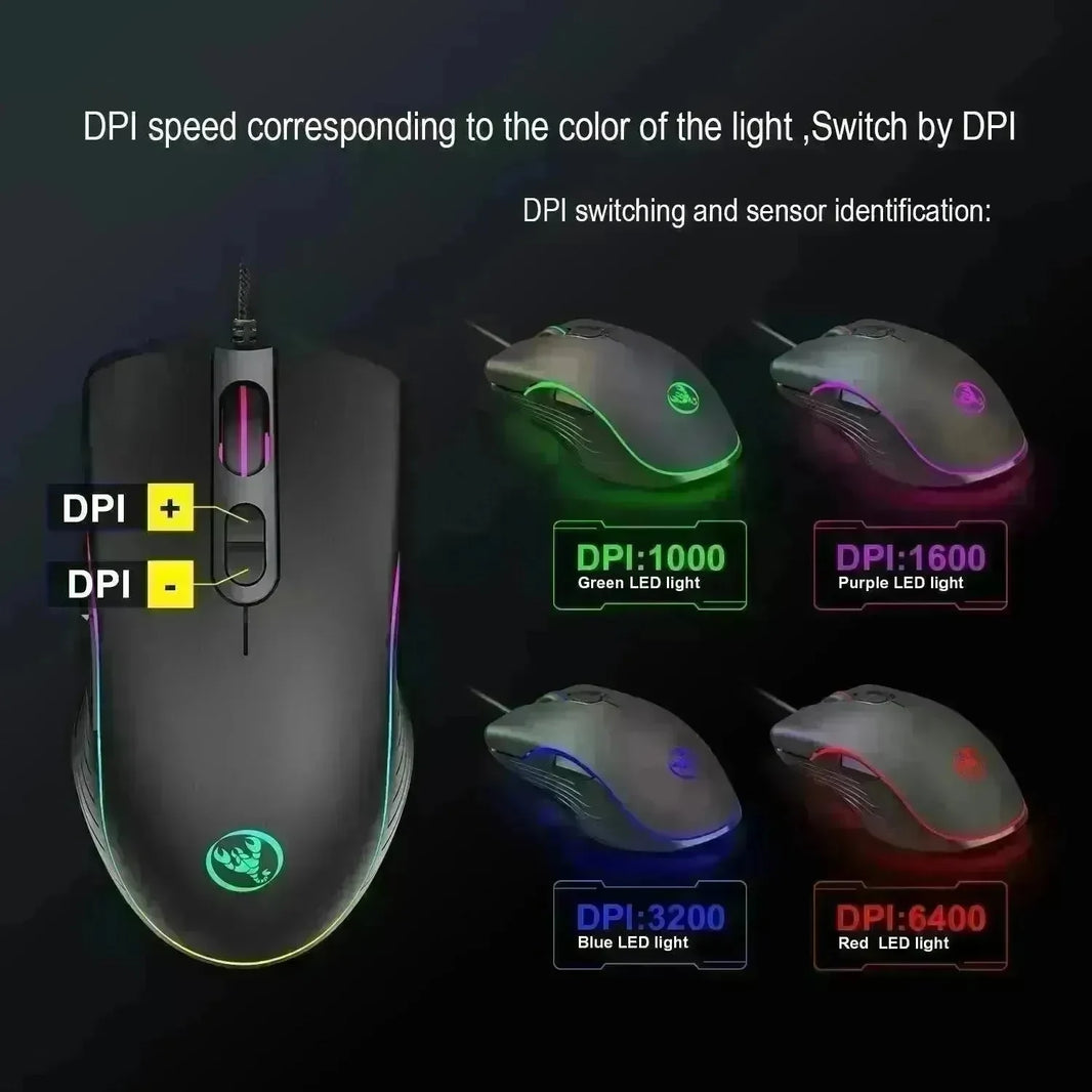 Glowing Gaming Mouse Gaming Wired Mouse - EX-STOCK CANADA