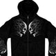 BOL Men's Head Butt Skulls Zipper Hoodie 