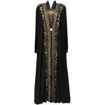 Gold Embroidered Abaya Dress for Turkey Middle East Arab Dubai Women - EX-STOCK Canada