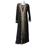 Gold Embroidered Abaya Dress for Turkey Middle East Arab Dubai Women - EX-STOCK Canada