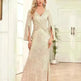 Gold Sequin Slim Fishtail Bridesmaid Banquet Party Wedding Evening Dress - EX-STOCK CANADA