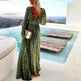 Green Gradient Spot Print Fashion Temperament Deep V Swing Dress - EX-STOCK CANADA