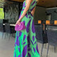 Green Printing Casual Lace Up Jumpsuit - EX-STOCK CANADA