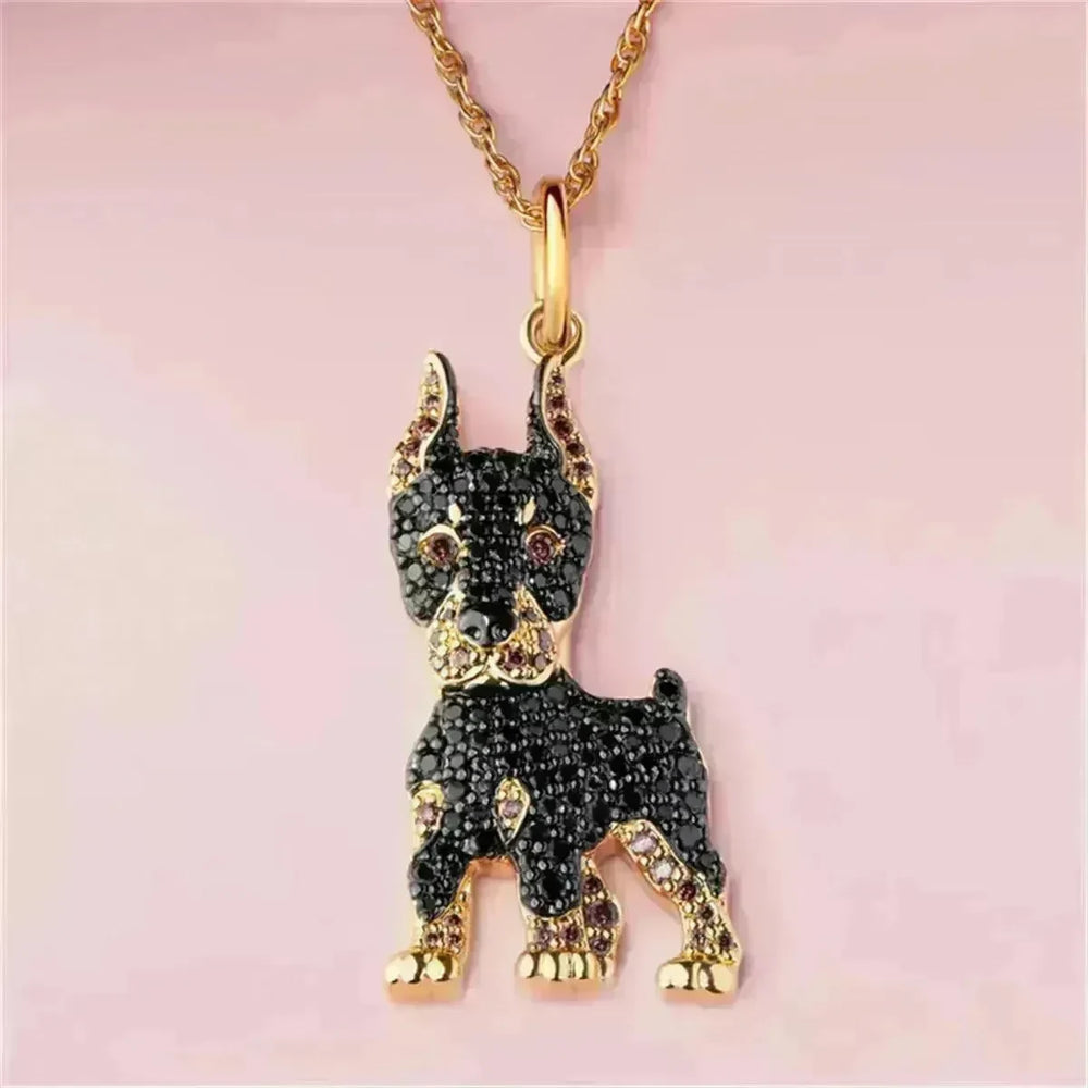 Handsome Doberman Pinscher Pendant Necklace Exquisite - EX-STOCK CANADA