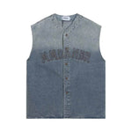 Hanging Dye Gradient Denim Vest Men - EX-STOCK Canada