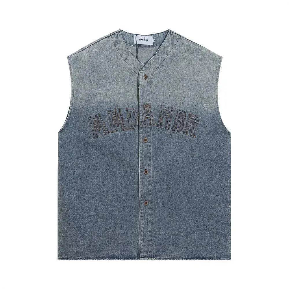 Hanging Dye Gradient Denim Vest Men - EX-STOCK Canada