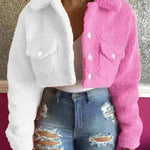Harajuku Style Stitching Color Matching Women's Coat Slim Fit - EX-STOCK CANADA
