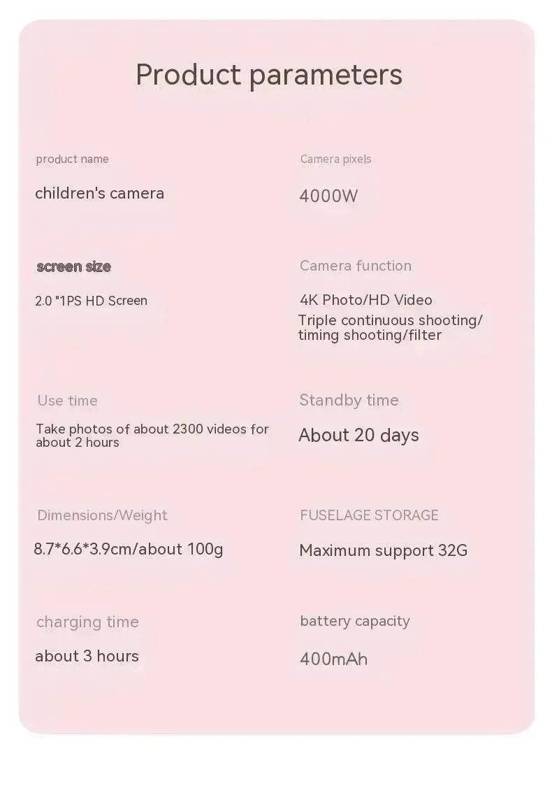 HD Cartoon Children's Digital Camera - EX-STOCK Canada