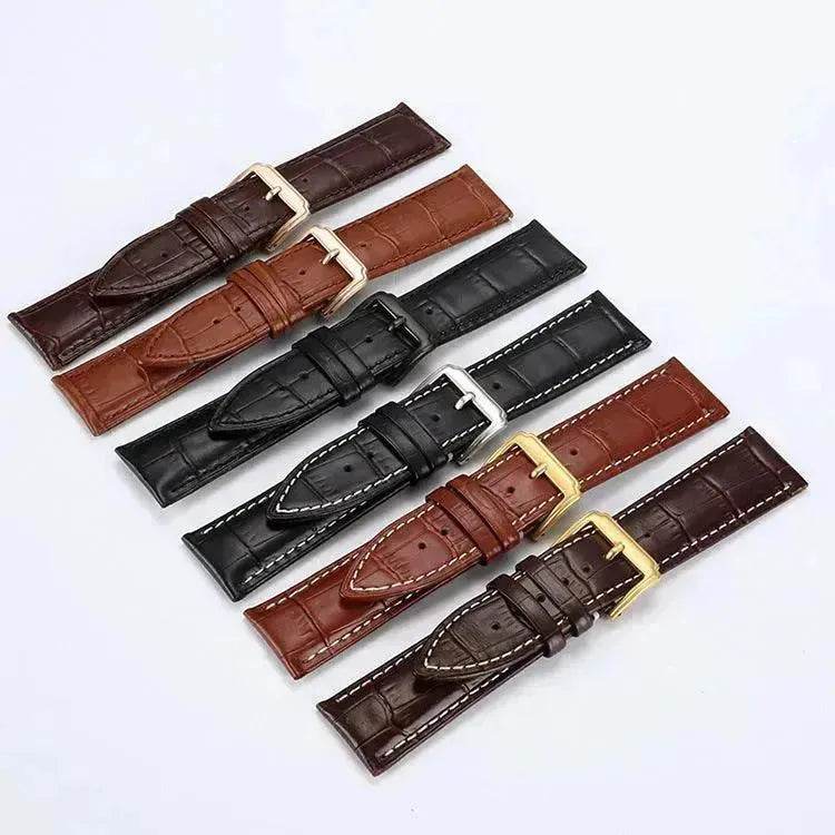 Head Layer Leather Bamboo Knot Pattern Watch Strap Accessories - EX-STOCK Canada