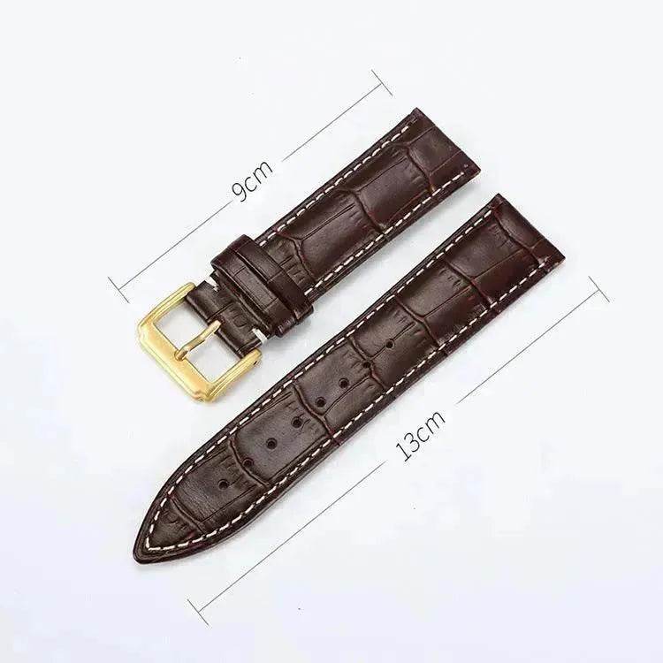 Head Layer Leather Bamboo Knot Pattern Watch Strap Accessories - EX-STOCK Canada