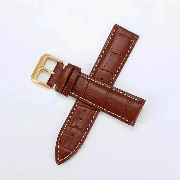 Head Layer Leather Bamboo Knot Pattern Watch Strap Accessories - EX-STOCK Canada