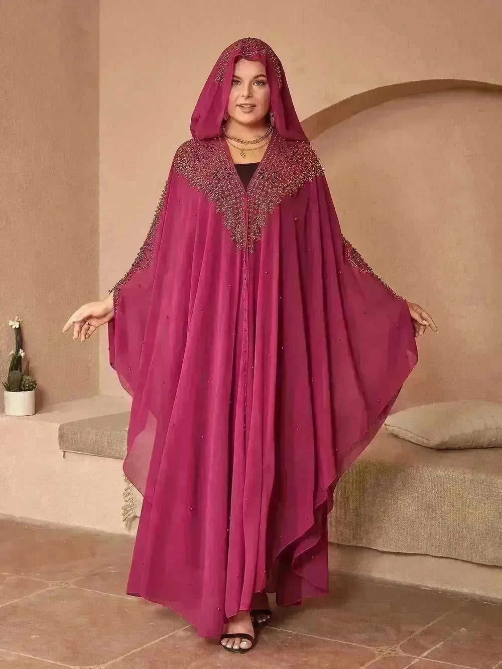 High-definition Arab Shawl Hooded Cloak - EX-STOCK CANADA