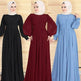 High-density Double Chiffon Simple Fashion And Elegant Abaya Dress for Arab Dubai Turkey Middle Eastern Women. - EX-STOCK Canada