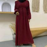 High-density Double Chiffon Simple Fashion And Elegant Abaya Dress for Arab Dubai Turkey Middle Eastern Women. - EX-STOCK Canada