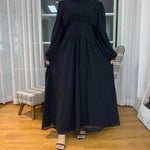 High-density Double Chiffon Simple Fashion And Elegant Abaya Dress for Arab Dubai Turkey Middle Eastern Women. - EX-STOCK Canada