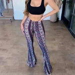 High Elastic Tight Pants Slim Sexy Print Trousers Womens Clothing - EX-STOCK CANADA