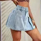 High Waist A- Line Pleated Skirt Casual All-match Retro - EX-STOCK CANADA