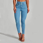 High Waist Jeans Women's Skinny Trousers Tight Stretch Shaping And Hip Lifting Pants - EX-STOCK Canada
