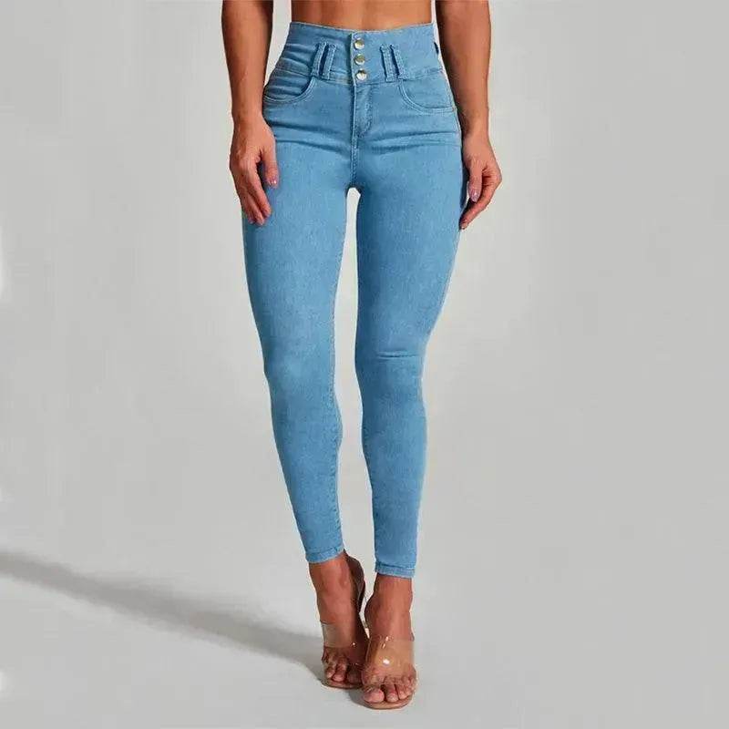 High Waist Jeans Women's Skinny Trousers Tight Stretch Shaping And Hip Lifting Pants - EX-STOCK Canada