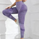 High Waist Seamless Yoga Pants Women's Solid Color Dot Striped Print Butt Lifting Leggings Fitness Running Sport Gym Legging Outfits - EX-STOCK CANADA