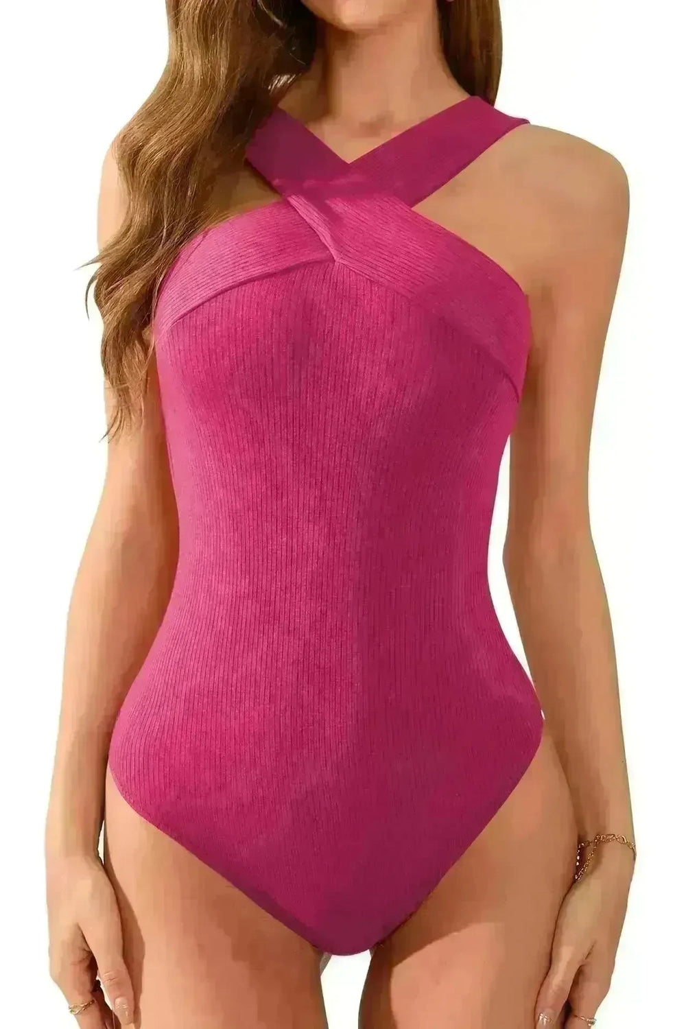 High Waist Slimming Sleeveless Summer Tight Waist Sexy Jumpsuit - EX-STOCK CANADA