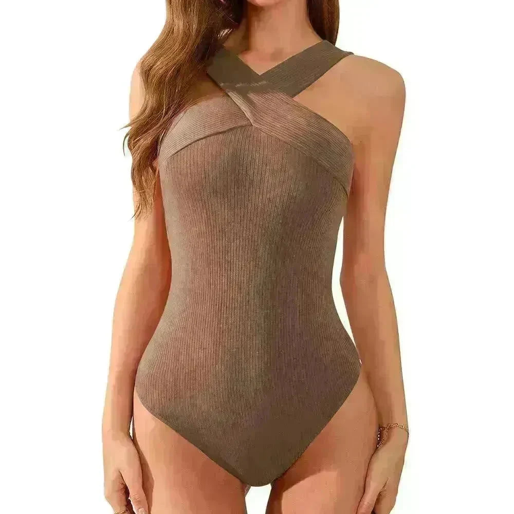 High Waist Slimming Sleeveless Summer Tight Waist Sexy Jumpsuit - EX-STOCK CANADA