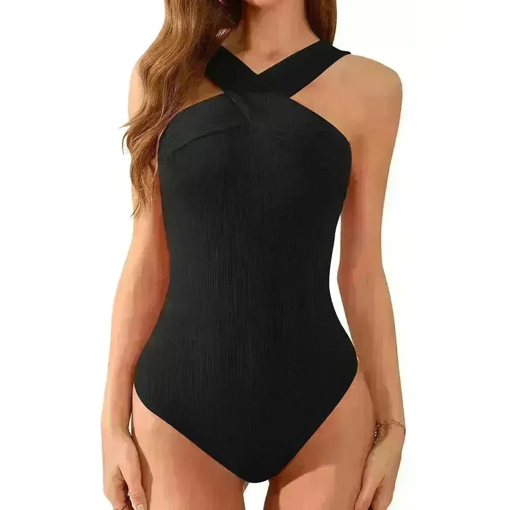 High Waist Slimming Sleeveless Summer Tight Waist Sexy Jumpsuit - EX-STOCK CANADA