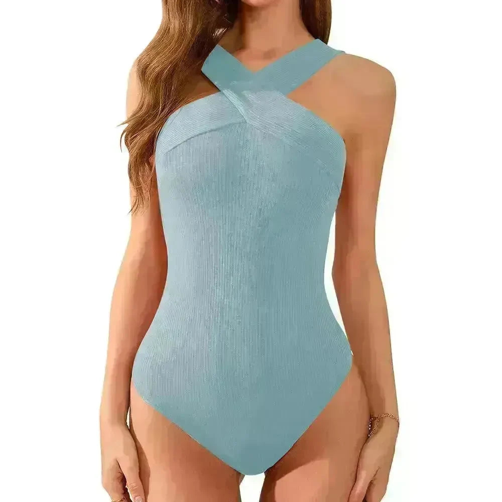 High Waist Slimming Sleeveless Summer Tight Waist Sexy Jumpsuit - EX-STOCK CANADA