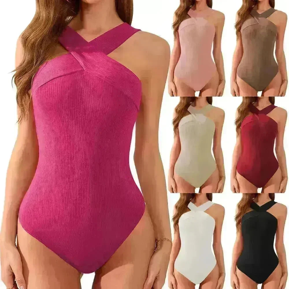 High Waist Slimming Sleeveless Summer Tight Waist Sexy Jumpsuit - EX-STOCK CANADA