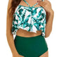 High Waist Split Swimsuit with Double Layer Lotus Leaf Design - EX-STOCK Canada