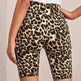 High Waist Tight Leopard Print Shorts Slim Elastic Leggings - EX-STOCK CANADA