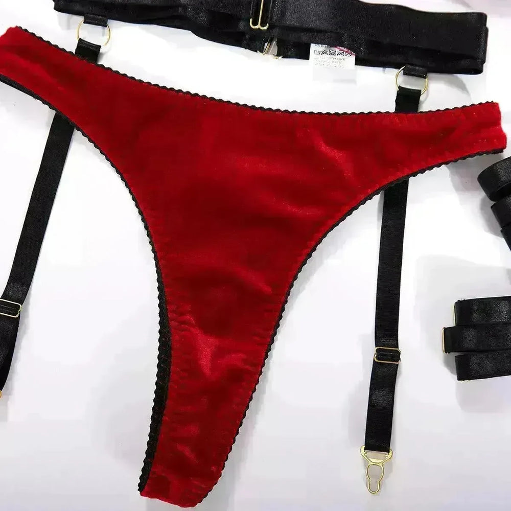 Hollow Christmas Lingerie Valentine's Day Love Interest Three Sets Of Women - EX-STOCK CANADA