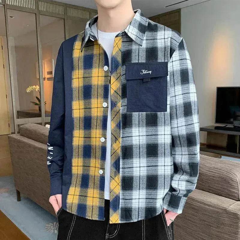 Hong Kong Style Workwear Shirt Men's Long Sleeve Casual - EX-STOCK Canada