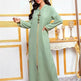 Hooded Avocado Green Dress Turkey Moroccan Seam Drill Robe Travel Dress - EX-STOCK Canada