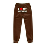 I Love MY BOYFRIEND Printed Trousers Casual Sweatpants Men And Women Sports Pants - EX-STOCK CANADA