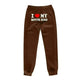 I Love MY BOYFRIEND Printed Trousers Casual Sweatpants Men And Women Sports Pants - EX-STOCK CANADA