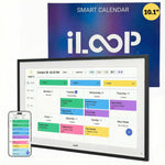 iLoop 10.1” Digital Calendar 32GB | Calendar, Wi-Fi Photo & Video Frame, Art Gallery | Premium Features No Subscription, Touchscreen