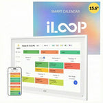 iLoop 15.6” Digital Calendar 32GB | Calendar, Wi-Fi Photo & Video Frame, Art Gallery | Premium Features No Subscription, Touchscreen