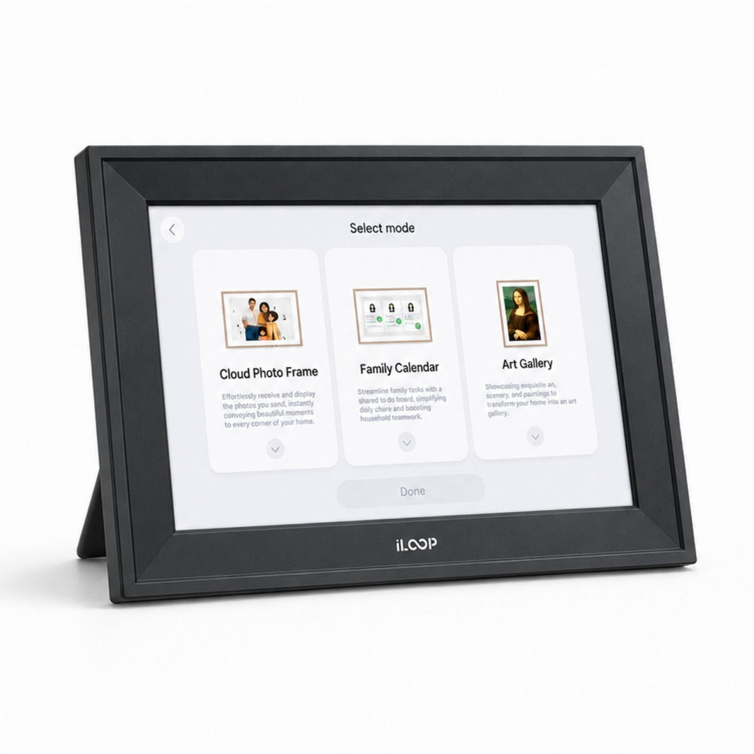iLoop 10.1” Digital Calendar 32GB | Calendar, Wi-Fi Photo & Video Frame, Art Gallery | Premium Features No Subscription, Touchscreen 