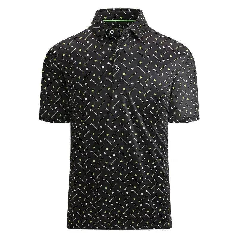 Ice Silk Printed Polo Shirt Men's Short Sleeve - EX-STOCK Canada