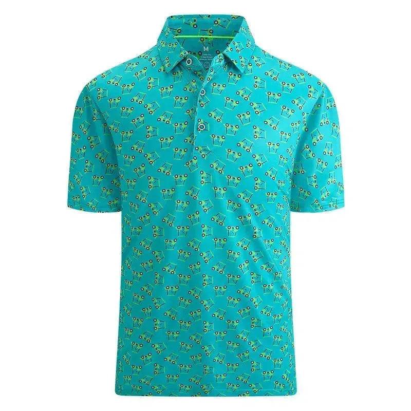 Ice Silk Printed Polo Shirt Men's Short Sleeve - EX-STOCK Canada