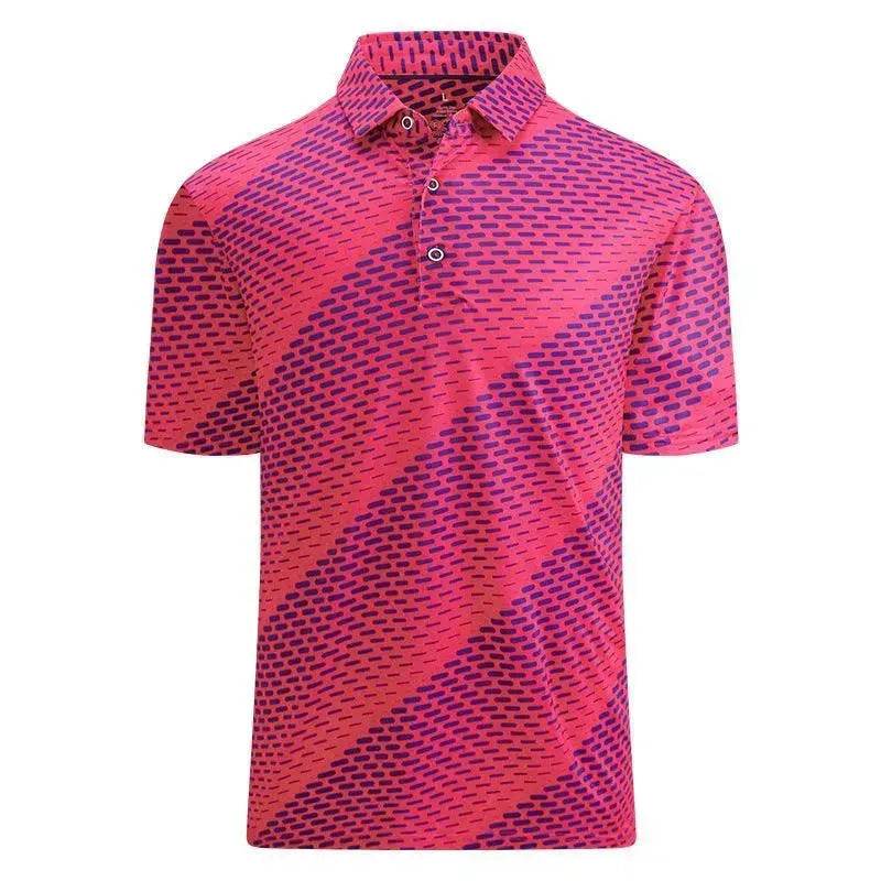Ice Silk Printed Polo Shirt Men's Short Sleeve - EX-STOCK Canada